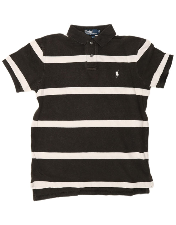 POLO RALPH LAUREN Tricou polo personalizat pentru bărbați, bumbac cu dungi negre medii