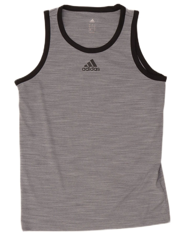 Vestă pentru bărbați Adidas Top mic, gri, poliester cu pături