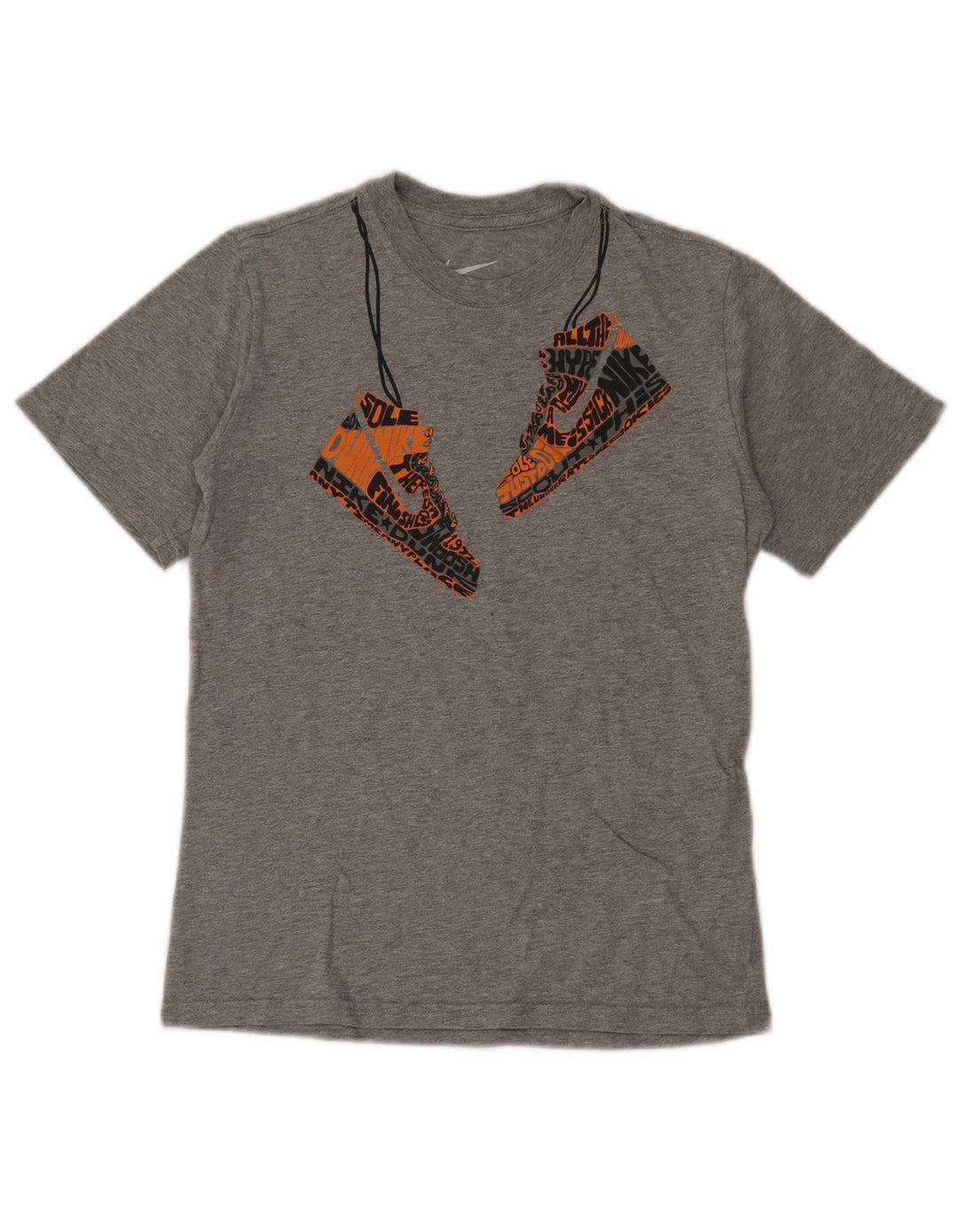 Tricou grafic Nike pentru băieți Top 10-11 ani bumbac gri mediu