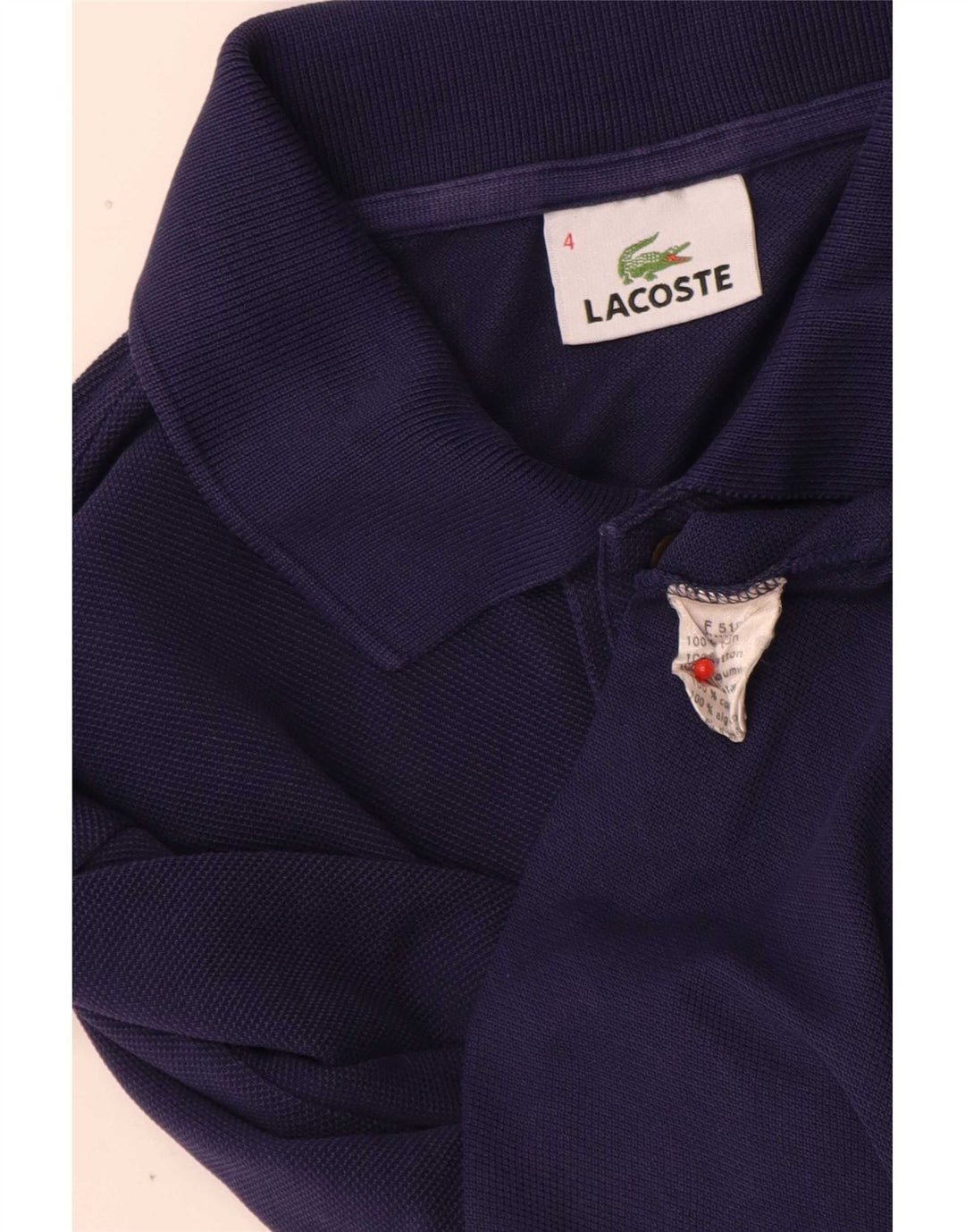 Tricou polo Lacoste pentru bărbați mărimea 4 bumbac violet mediu