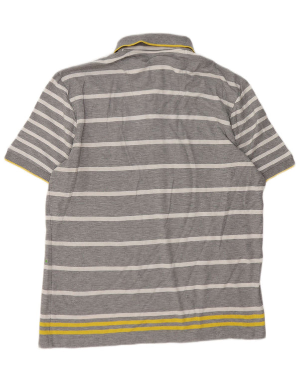 Cămașă polo pentru bărbați Hugo Boss Modern Fit 2XL, bumbac cu dungi gri