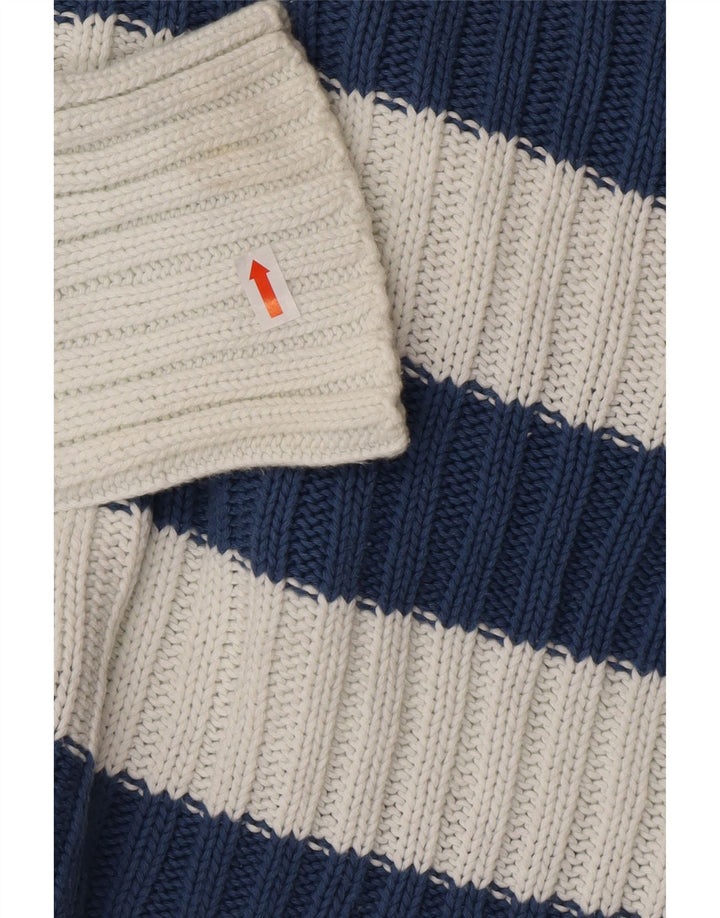 PULL & BEAR Womens Oversized Crew Neck Jumper Sweater UK 14 Medium White