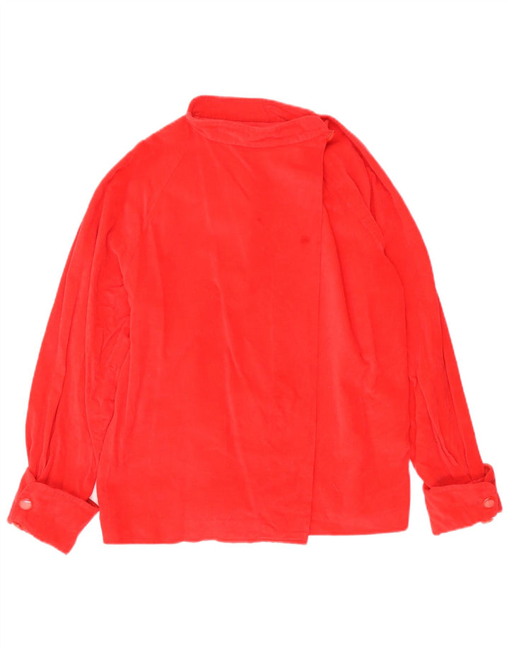 Bluză de cămașă vintage pentru femei UK 16 Large Red