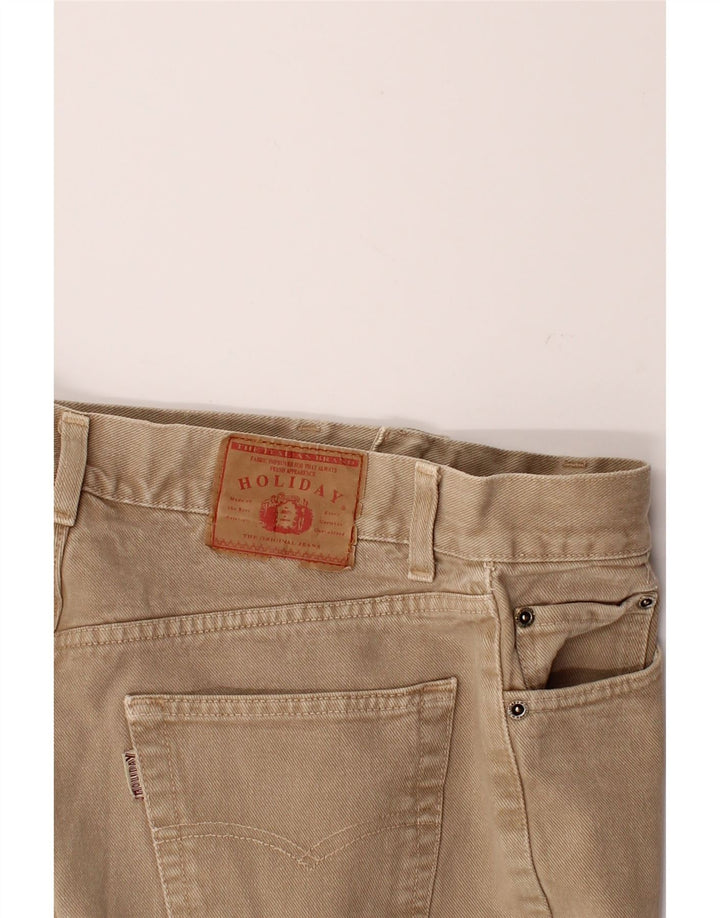 HOLIDAY Mens Straight Jeans W32 L27 Beige Cotton Vintage Holiday and Second-Hand Holiday from Messina Hembry 