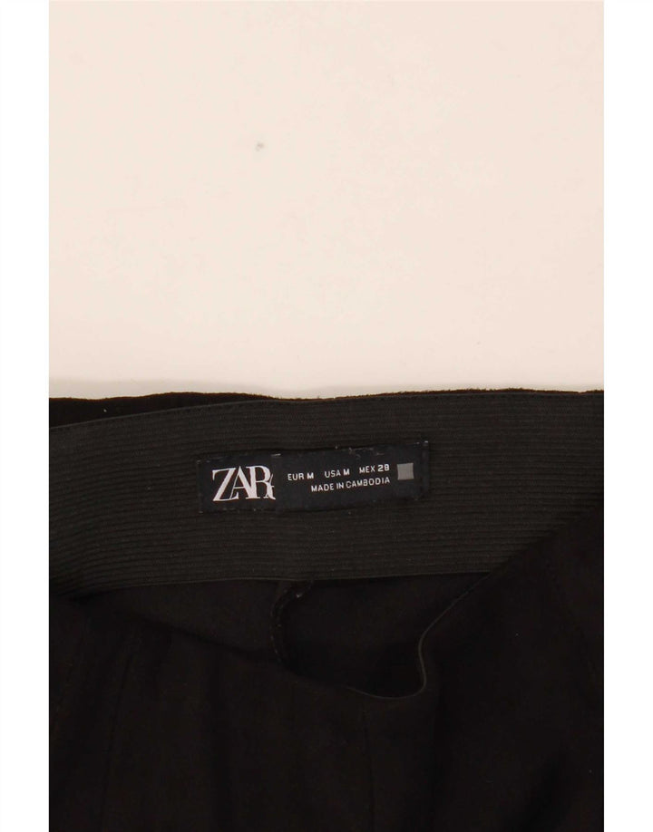 Pantaloni tăiați pentru femei Zara Medium L28 L26 Negri