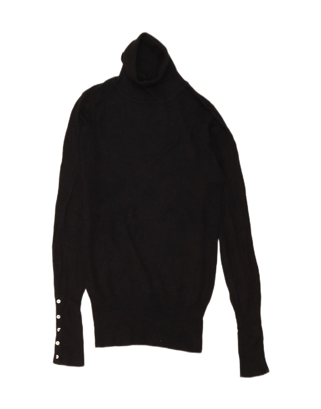 Pulover cu gât rulat Zara pentru femei UK 10 mic, negru, raion