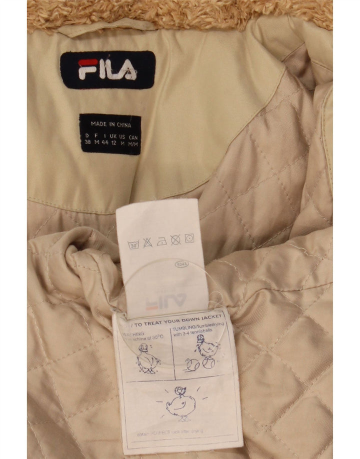 Jachetă Windbreaker pentru femei cu glugă Fila UK 12 Medium Beige Poliester