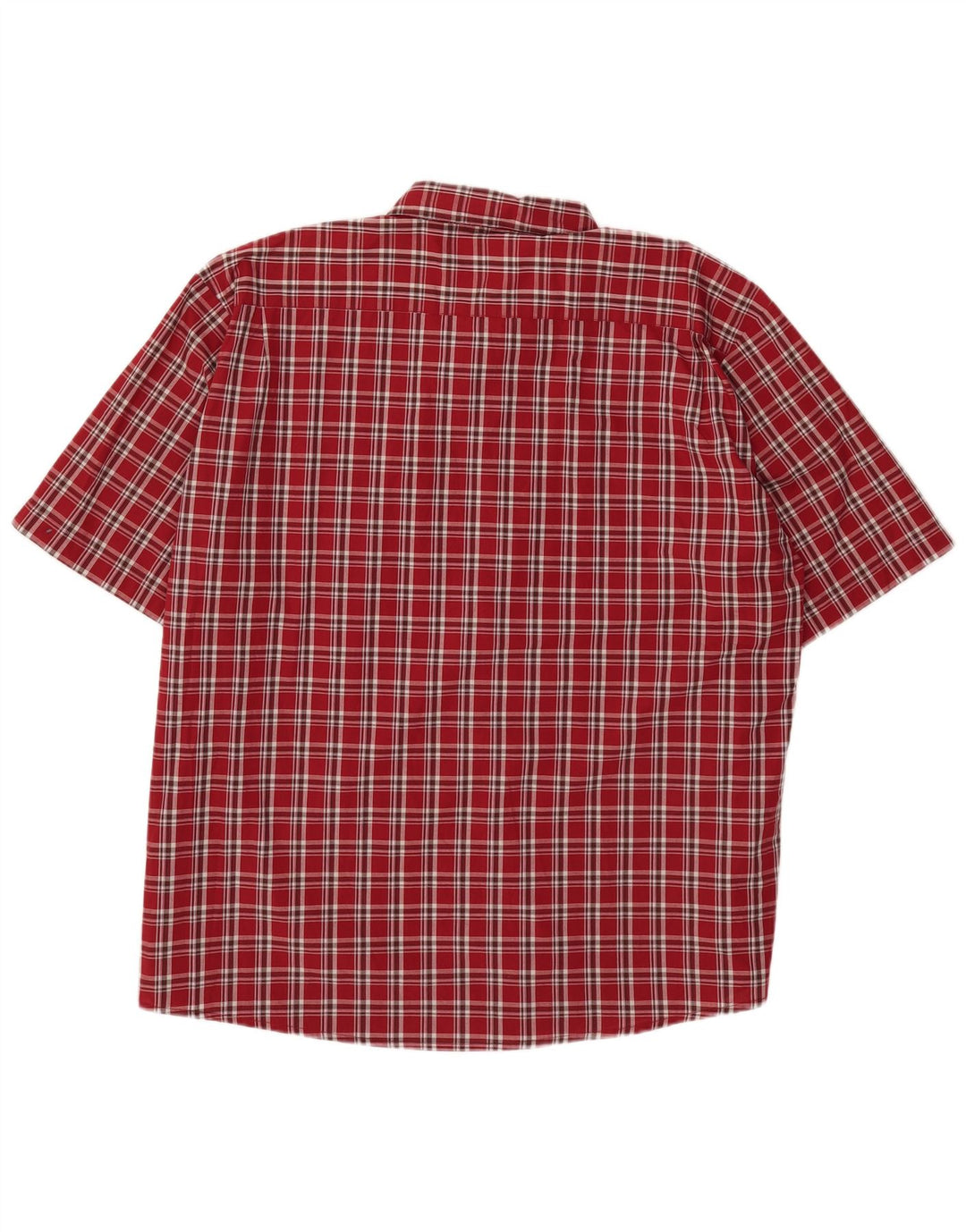 Cămașă pentru bărbați Wrangler cu mânecă scurtă 3XL, bumbac roșu cu carouri