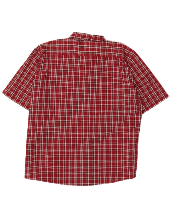 Wrangler Mens Short Sleeve Shirt 3XL Red Check Cotton