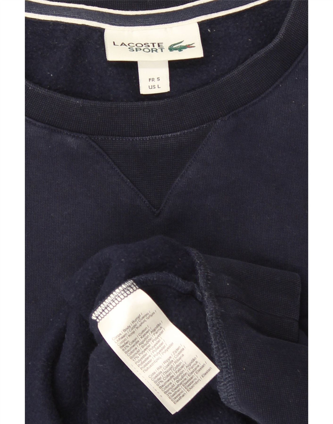 Pulover pentru bărbați Lacoste Pulover Mărimea 5 Mare Bumbac bleumarin