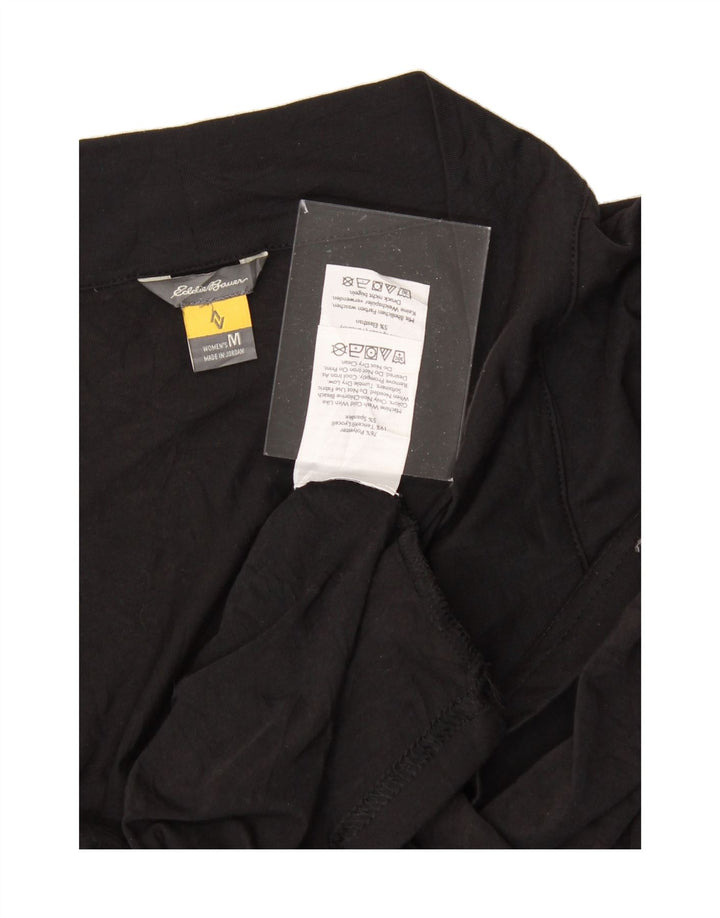 EDDIE BAUER Womens Front Tie Cardigan Top UK 14 Medium Black Tencel Vintage Eddie Bauer and Second-Hand Eddie Bauer from Messina Hembry 