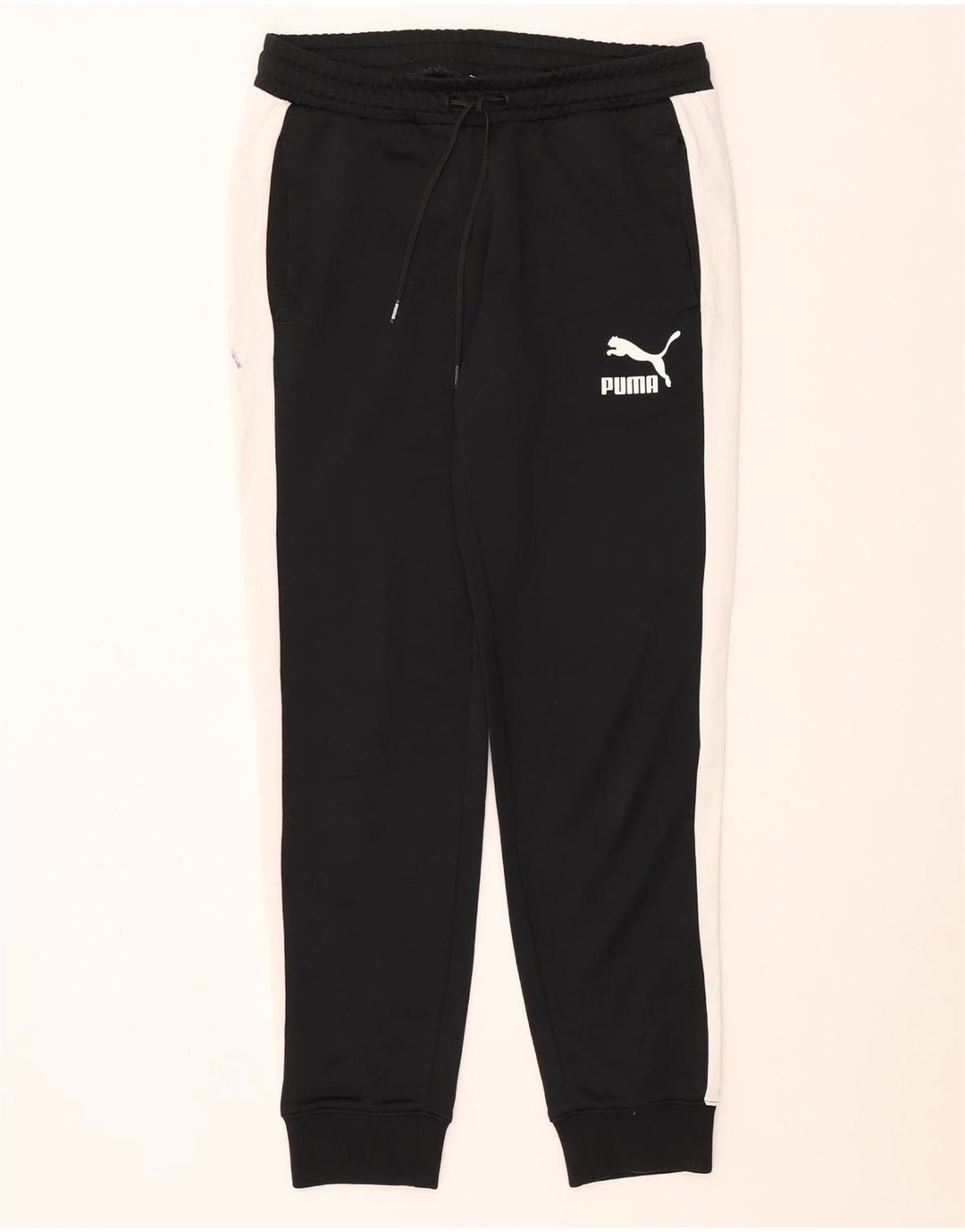 Pantaloni de trening pentru bărbați Puma Pantaloni de jogging Mediu Negru Poliester color bloc