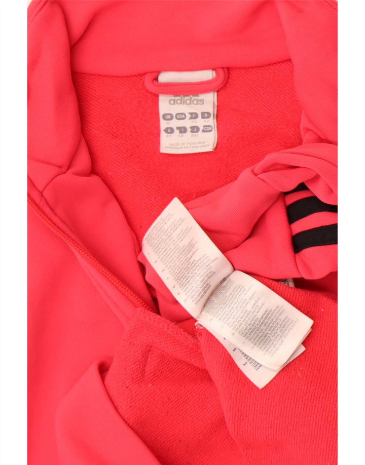 Jachetă de top pentru trening Adidas pentru femei UK 16, mare, roz, poliester