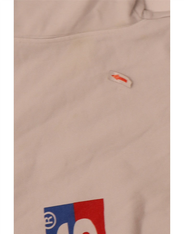 Pulover cu glugă supradimensionat cu grafic Levi's pentru femei UK 14 Bumbac alb mediu