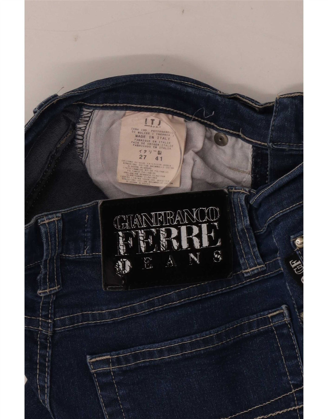 Gianfranco Ferre Blugi Slim Femei L27 L28 Bumbac Albastru