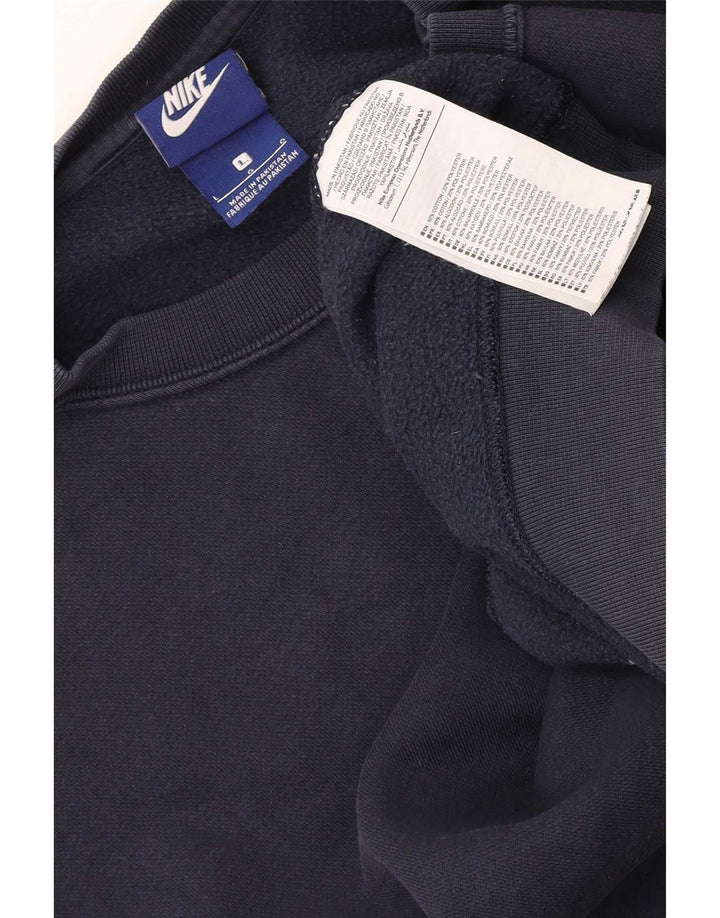 Hanorac pentru bărbați Nike Pulover mare din bumbac bleumarin