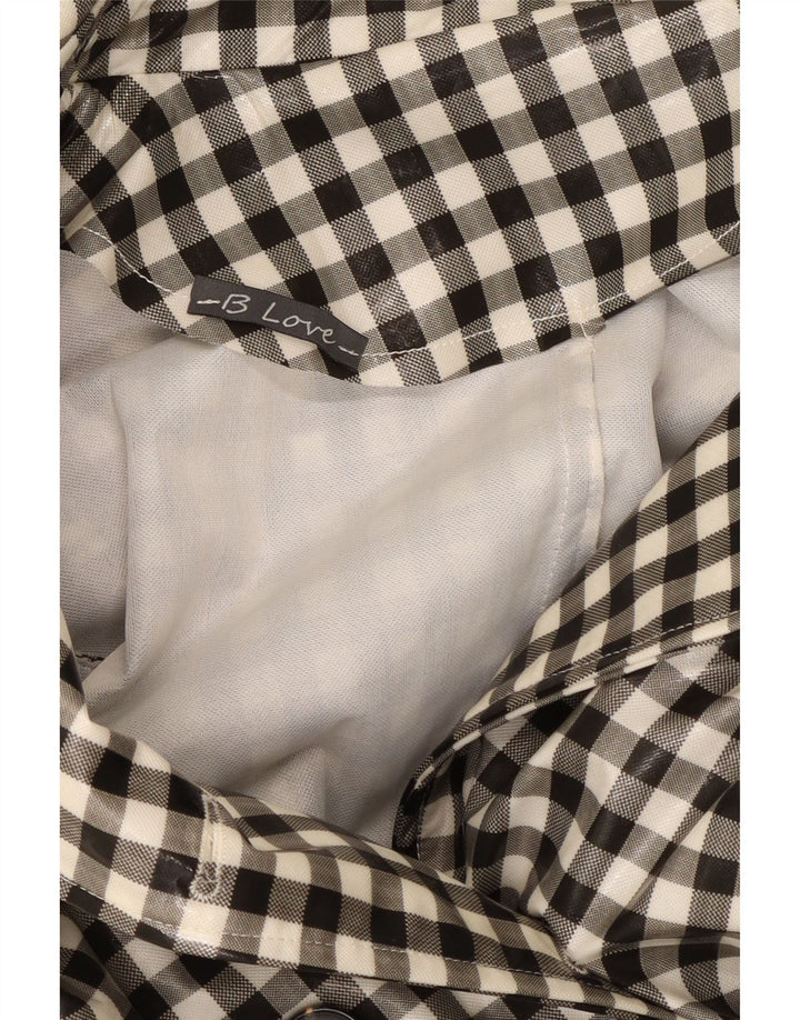 Trenci pentru femei vintage UK 12 Medium Black Gingham