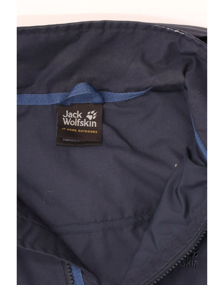 Jack Wolfskin Jachetă de vânt cu glugă pentru femei UK 12 Medium Bleumarin