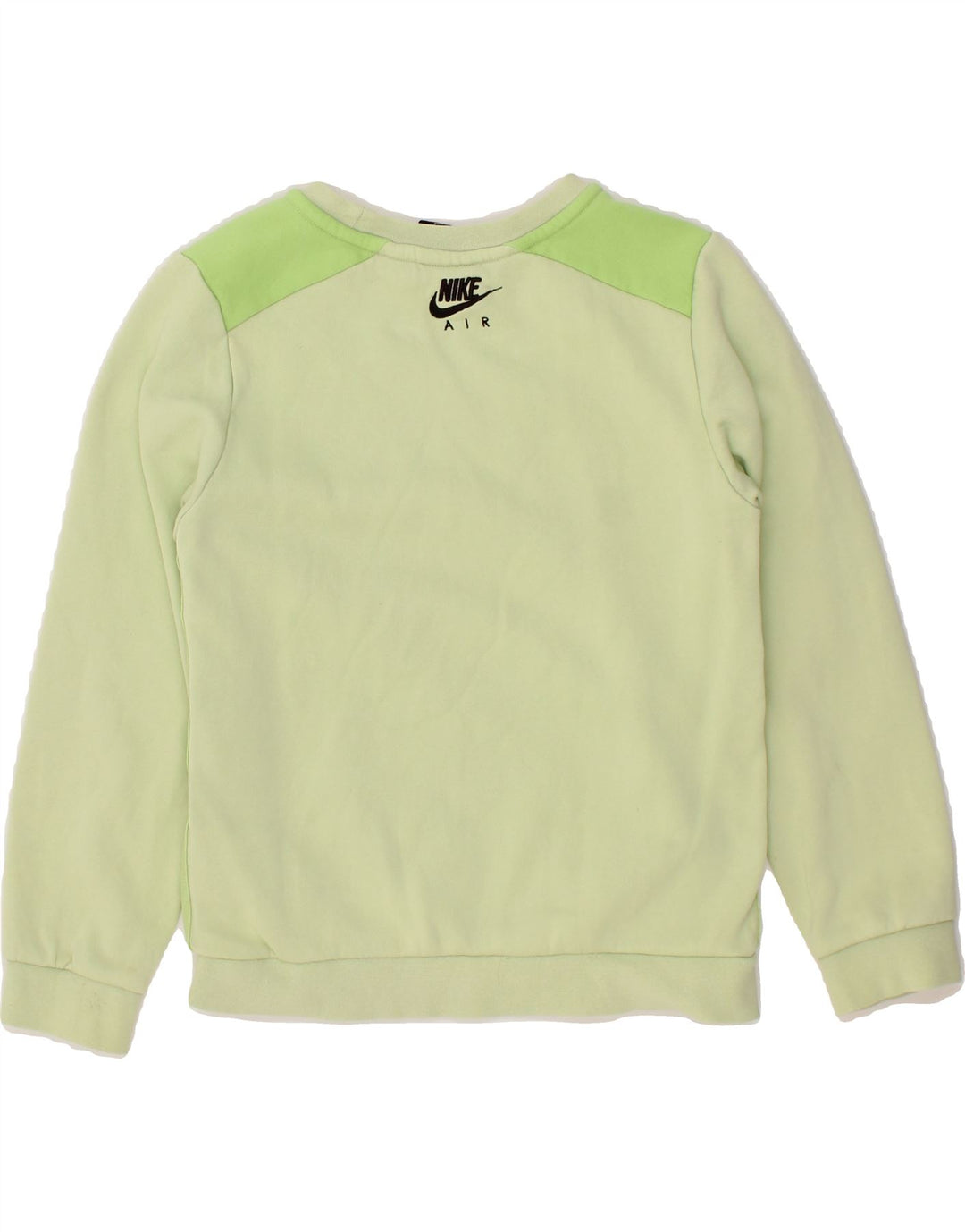 NIKE Boys Standard Fit Sweatshirt Jumper 10-11 Years Medium Green Cotton Vintage Nike and Second-Hand Nike from Messina Hembry 