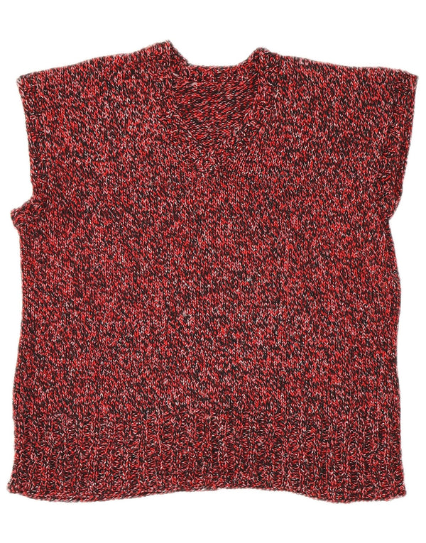 Vestă vintage pentru femei, Marea Britanie 18 XL, roșu cu pete