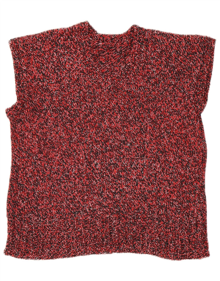 Vestă vintage pentru femei, Marea Britanie 18 XL, roșu cu pete