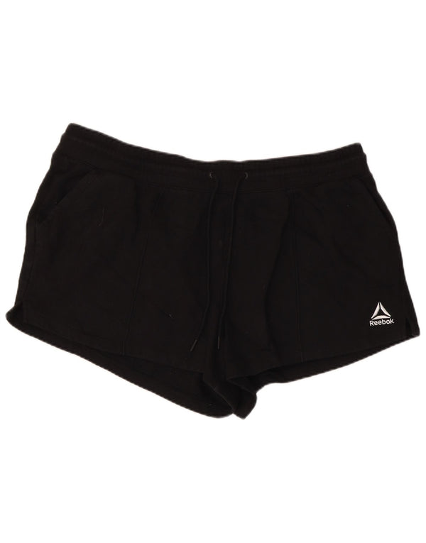 Pantaloni scurti sport Reebok pentru femei UK 20 2XL, bumbac negru