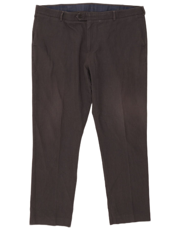 Farah Pantaloni de costum clasici slim pentru bărbați L44 L33 poliester gri