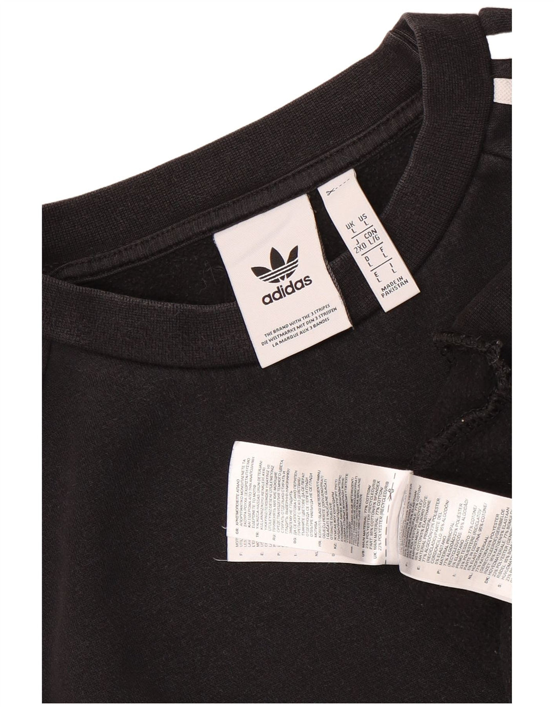 Pulover ADIDAS pentru bărbați, bumbac mare, negru