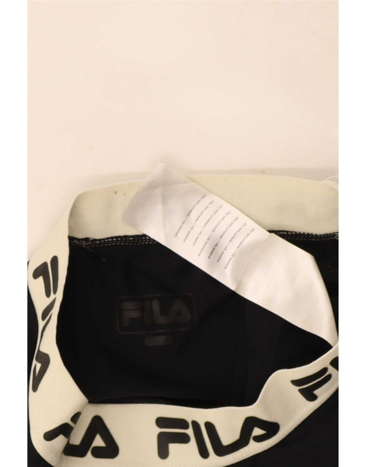 Leggings cu grafic pentru femei Fila UK 4 XS poliester negru color bloc