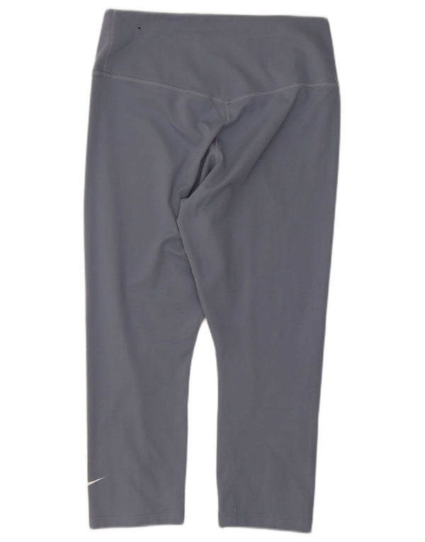 Leggings capri Nike Dri Fit pentru femei UK 8 Small Gri