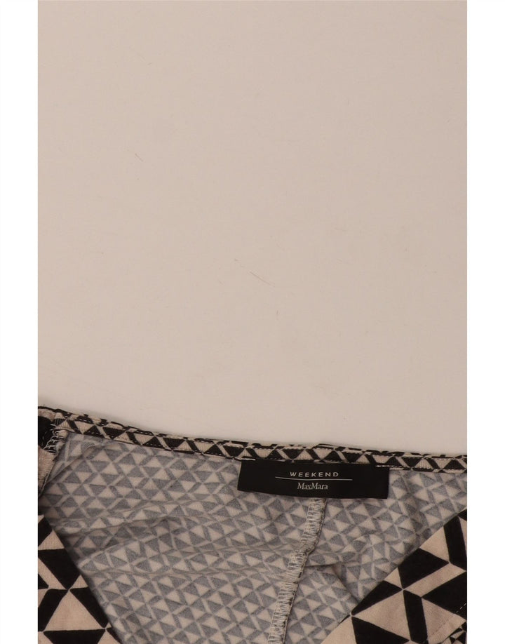 Bluză de weekend pentru femei Max Mara Top UK 14 Large Black Geometric