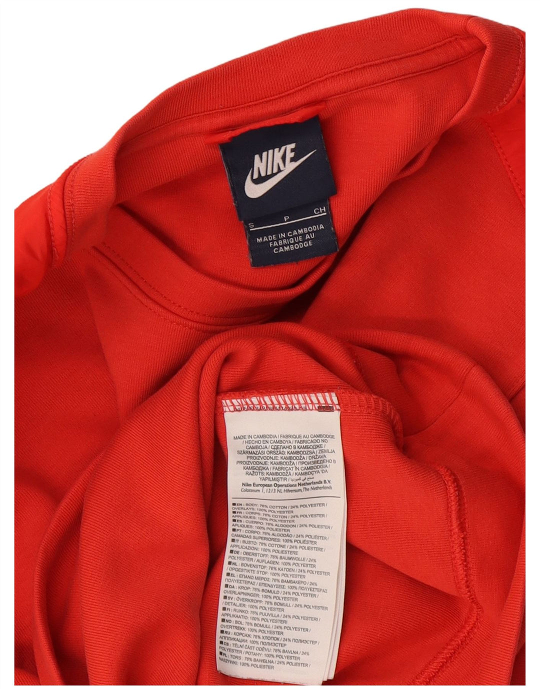 Pulover Nike Crop pentru femei UK 10 Bumbac roșu mic