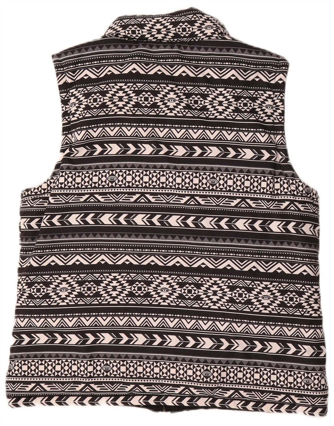 ANIMAL Womens Reversible Padded Gilet UK 12 Medium  Black Geometric