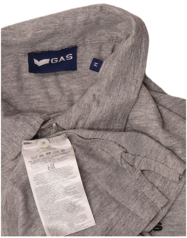 Cămașă polo Gas pentru bărbați, bumbac, gri mediu
