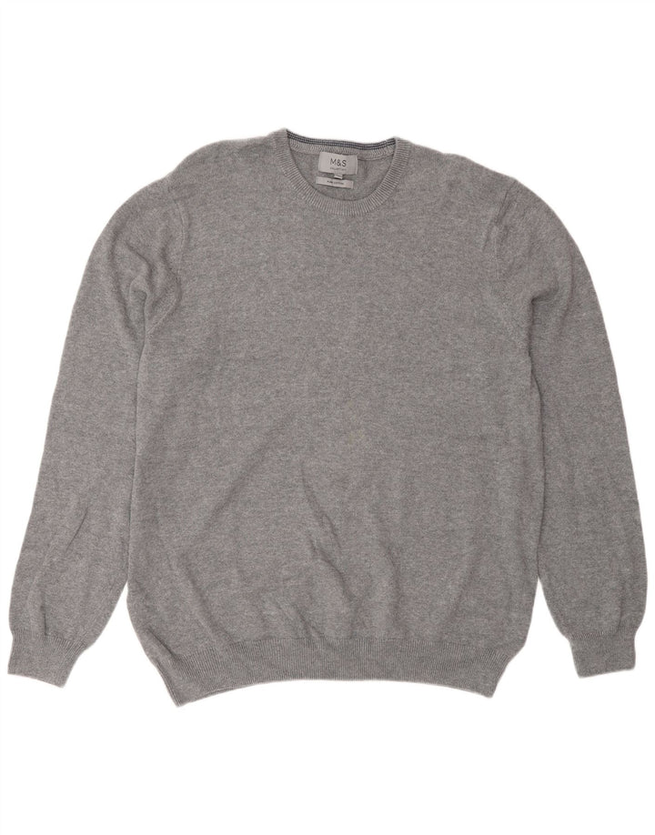 Pulover pentru bărbați Marks & Spencer, cu gât crew, XL, gri