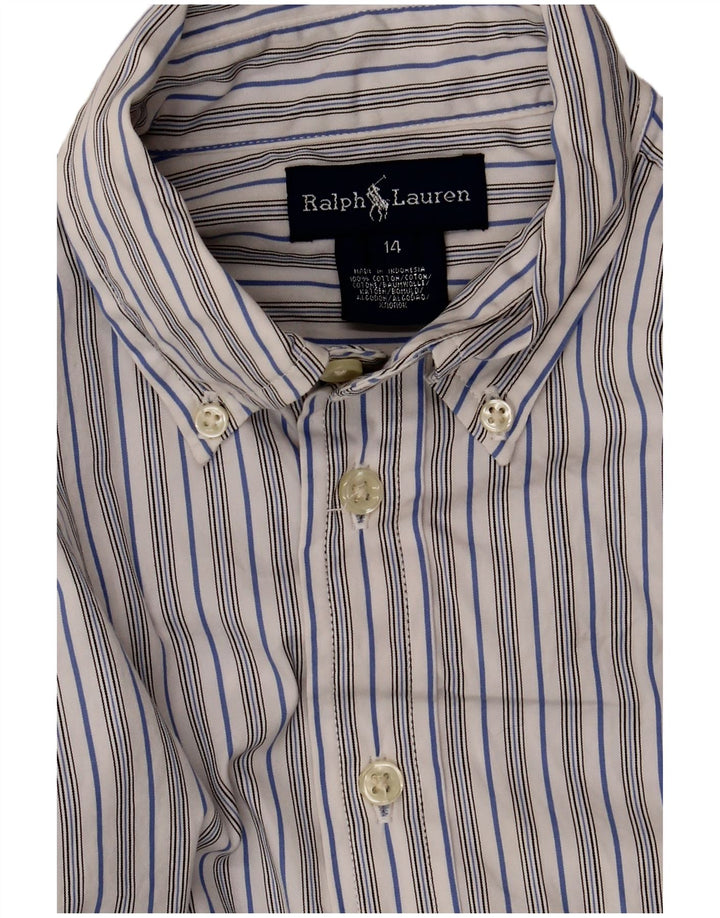Cămașă pentru bărbați Ralph Lauren Mărimea 14 Bumbac cu dungi albe mici