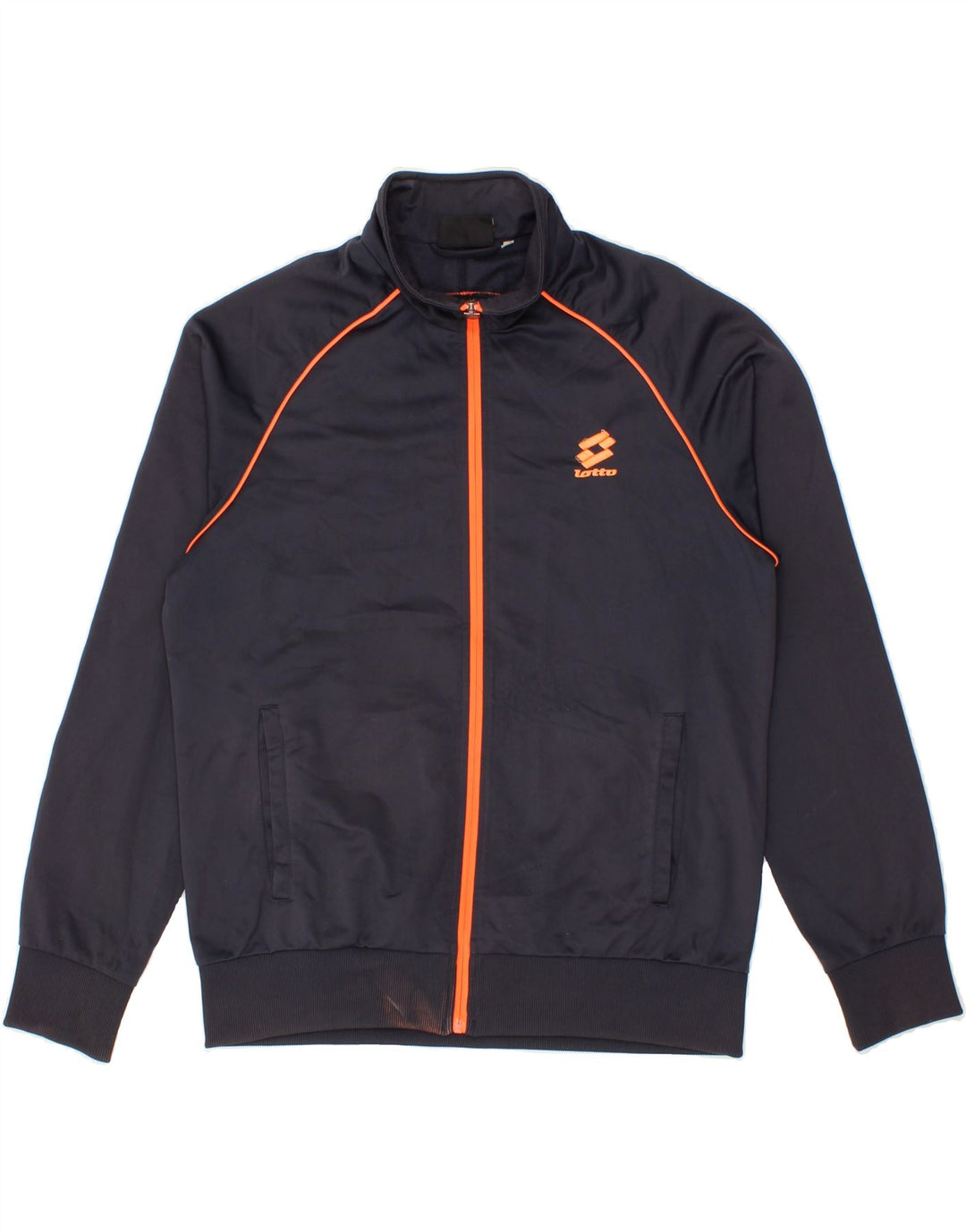 LOTTO Mens Tracksuit Top Jacket Large Navy Blue Polyester Vintage Lotto and Second-Hand Lotto from Messina Hembry 