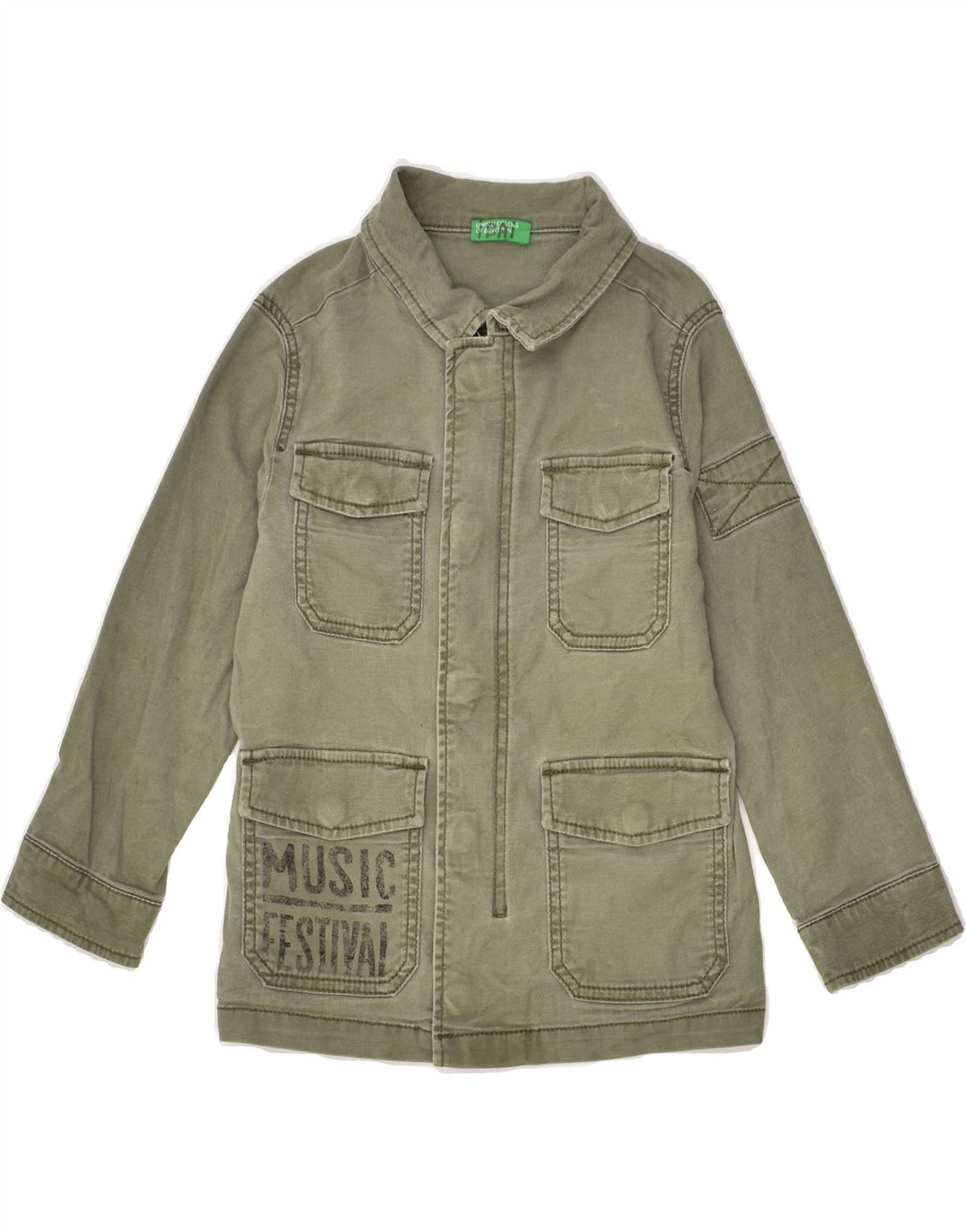 BENETTON Boys Utility Jacket 2-3 Years Khaki | Vintage Benetton | Thrift | Second-Hand Benetton | Used Clothing | Messina Hembry 
