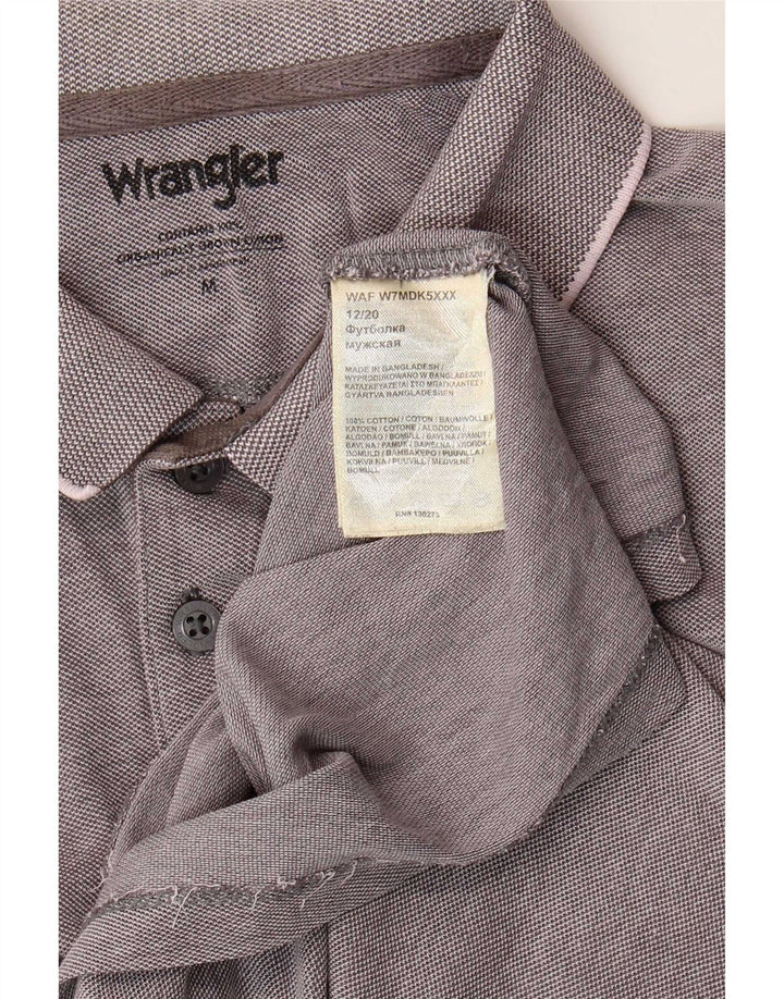 Tricou polo Wrangler pentru bărbați, bumbac, gri mediu
