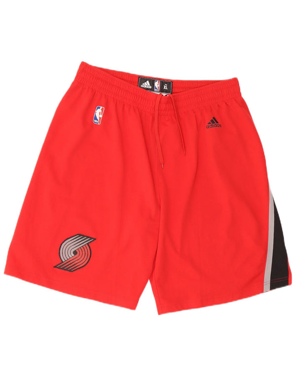 Pantaloni scurți sport cu grafic Portland Trail Blazers pentru bărbați Adidas XL, roșu, bloc de culoare