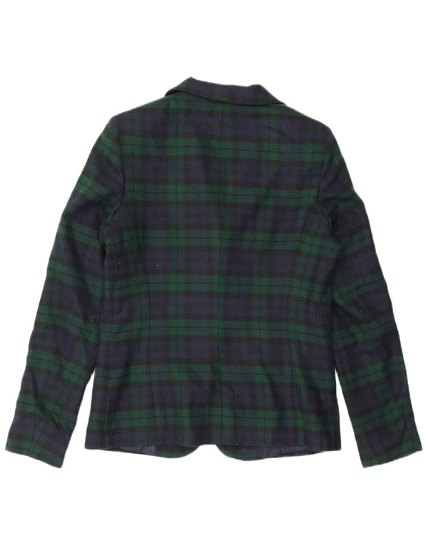 Jachetă Blazer Femei Paio Crippa cu 2 nasturi IT 44 Medium Green Check Lână nouă