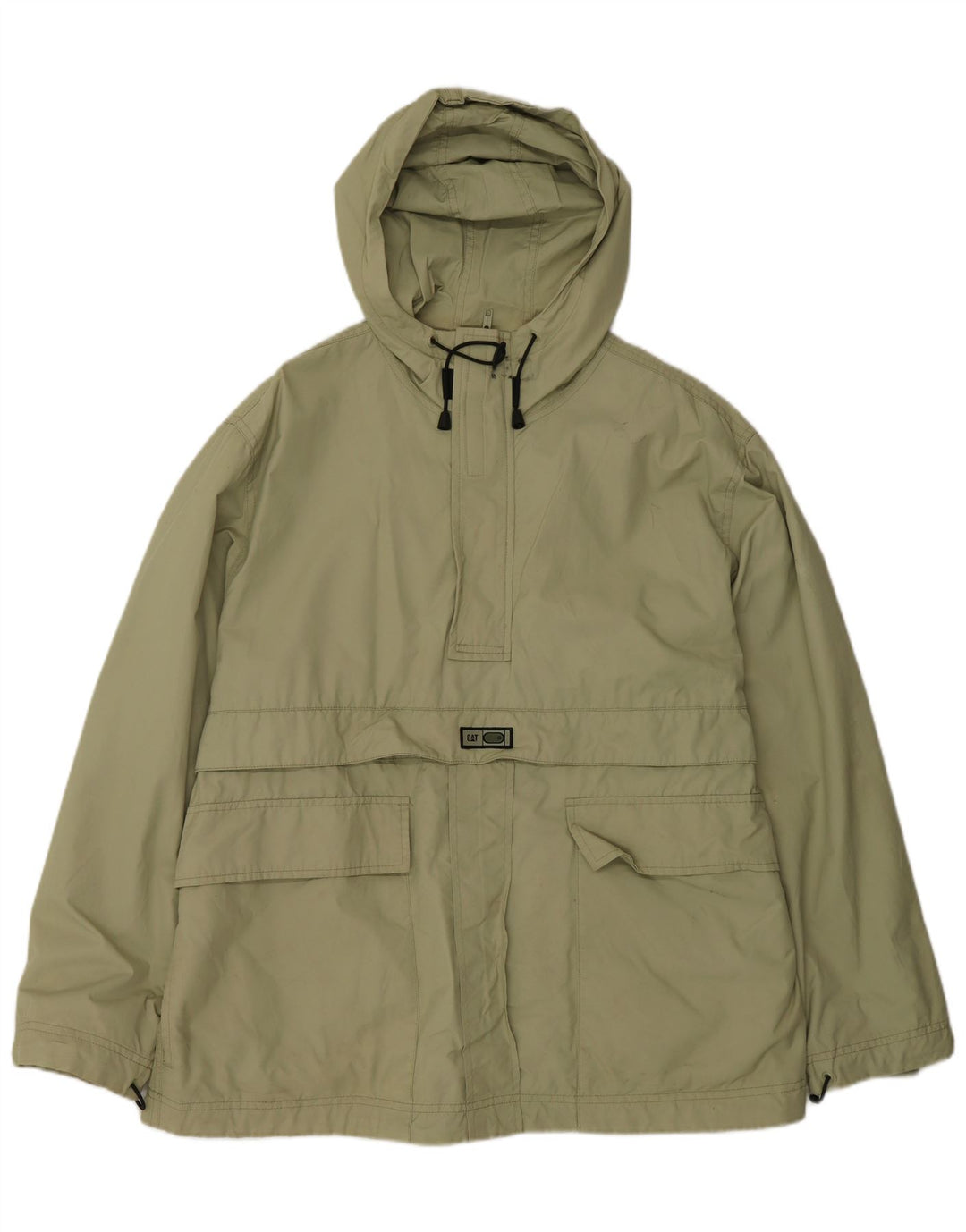 Jachetă Anorak cu glugă pentru bărbați CAT UK 40 mare bumbac kaki