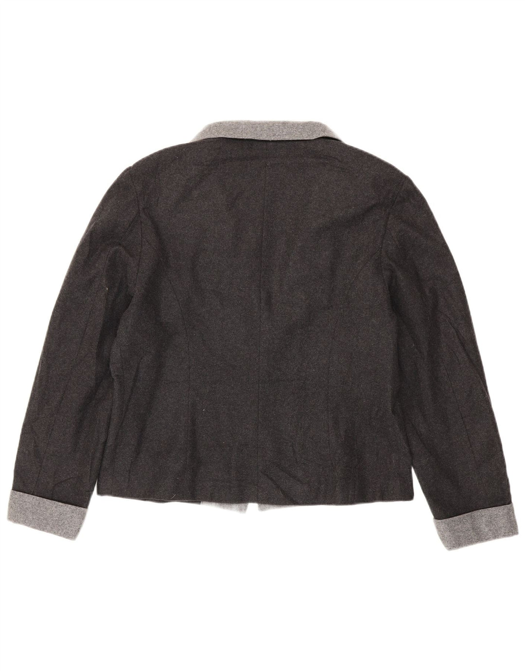 Sacou blazer pentru femei Luisa Spagnoli cu 1 nasture UK 16 Lână mare, gri