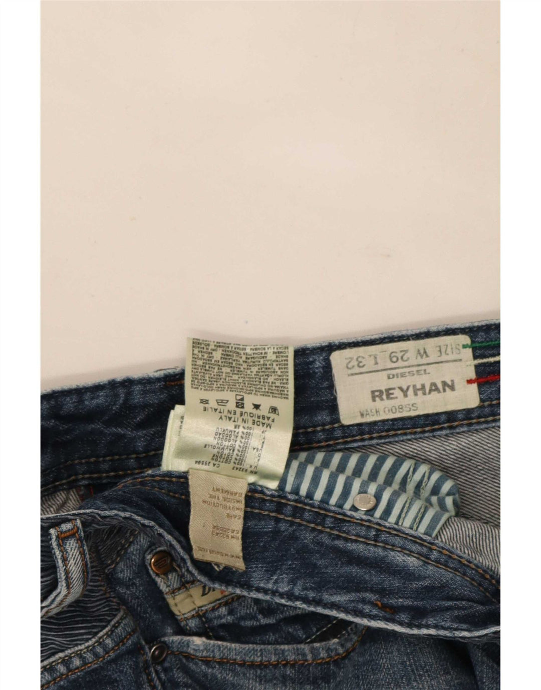 Blugi pentru bărbați Diesel Reyhan Bootcut W29 L32 Bumbac bleumarin