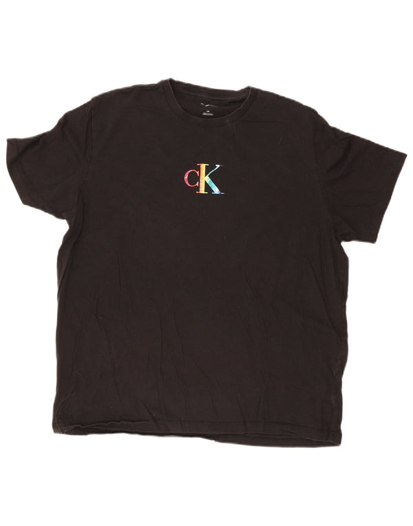 Tricou grafic pentru bărbați Calvin Klein Jeans Top mare negru