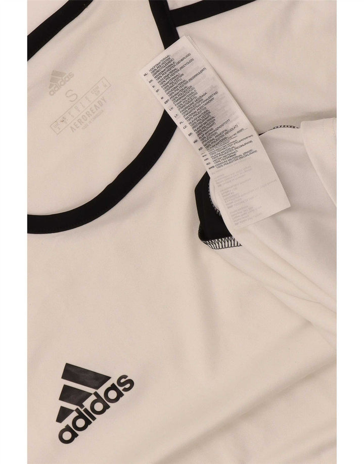Tricou pentru bărbați Adidas Aeroready Top mic, alb, poliester color bloc