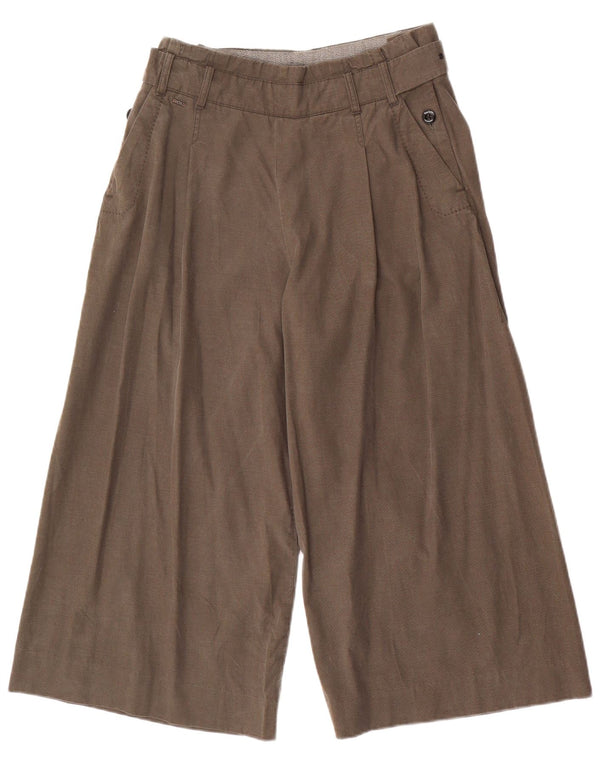 Pantaloni capri cu picioare late G-Star pentru femei cu talie înaltă L29 L20 kaki Lyocell