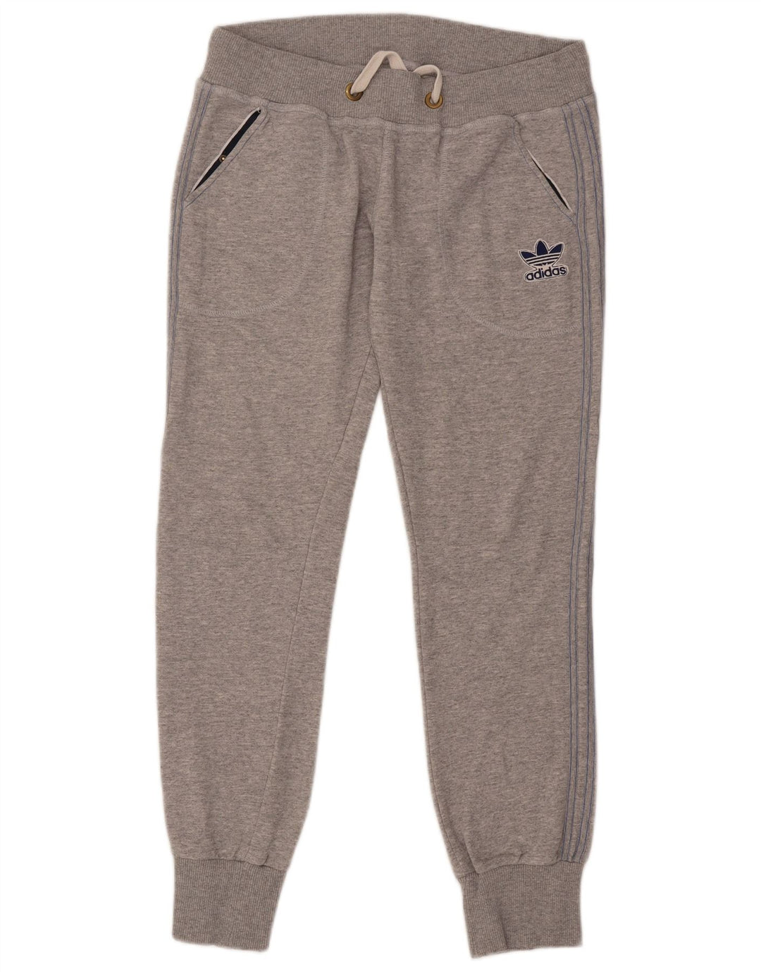 ADIDAS Womens Tracksuit Trousers Joggers IT 44 Medium Grey Flecked