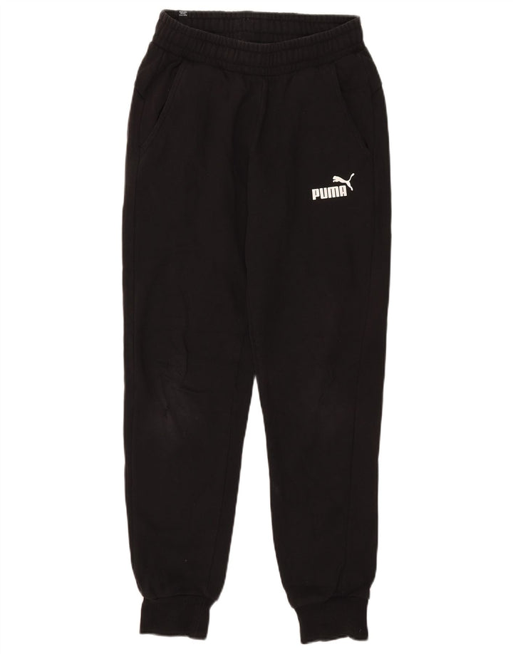 Pantaloni de trening Puma pentru bărbați Joggeri mici din bumbac negru