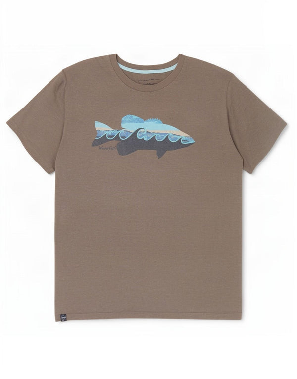 Tricou grafic pentru bărbați Weird Fish Top 3XL bumbac gri